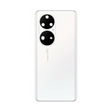 Vitre arrière pour Huawei P50 Pro Blanc avec lentille caméra