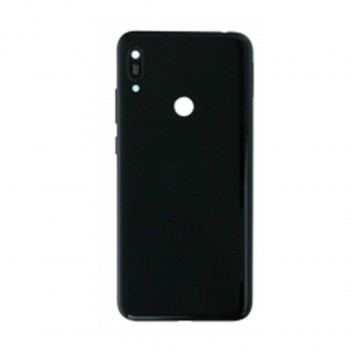 Vitre arrière avec Lentille camera + support + Trou d'empreinte pour Huawei Y6 2019 Noir + Logo
