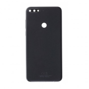 Vitre arrière avec Lentille camera + support pour Huawei Y7 2018/Y7 Prime 2018 Noir + Logo