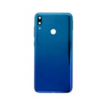 Vitre arrière pour Huawei Y7 2019 Y7 Prime 2019 Bleu avec lentille caméra