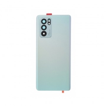 Vitre arrière pour Oppo Reno 6 Pro 5G MediaTek CPH2249 Aurora avec lentille caméra