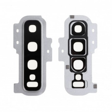 Lentille camera arrière + contour pour Samsung Galaxy S10+ Blanc Prisme