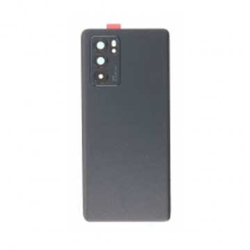 Vitre arrière pour Oppo Reno 6 Pro 5G MediaTek CPH2249 Noir avec lentille caméra
