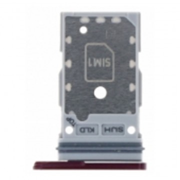 Tiroir carte Sim pour Samsung Galaxy S22 Ultra 5G Double Carte Bordeaux