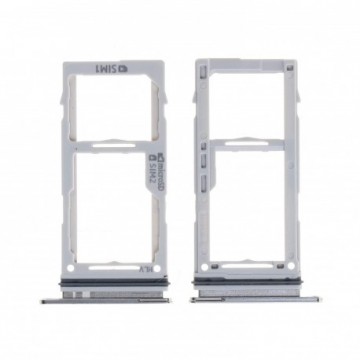 Tiroir SIM + SD pour Samsung Galaxy S10 / S10e / S10 + Prisme Blanc
