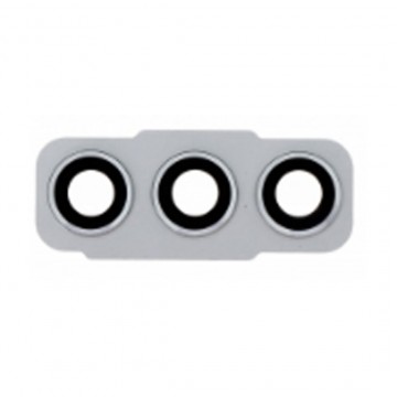 Lentille en verre caméra arrière pour Samsung Galaxy S21 FE 5G G990 Blanc