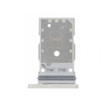 Tiroir carte sim pour Samsung Galaxy S21 FE 5G G990 Double Carte Blanc