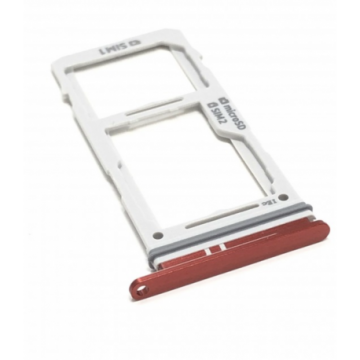 Tiroir SIM + SD pour Samsung Galaxy S10 / S10e / S10 + Rouge cardinal
