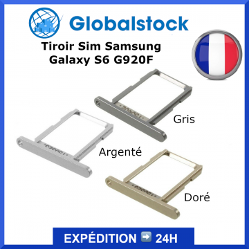 Tiroir Carte Sim Silver/ARGENT pour Samsung Galaxy S6 G920F G920