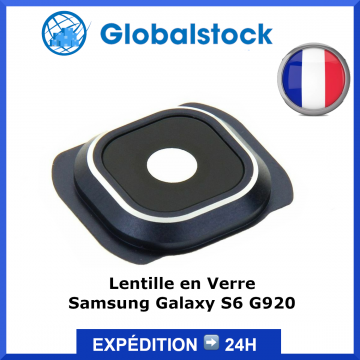 Lentille en Verre Vitre avec Contour Appareil Photo pour Samsung Galaxy S6 G920
