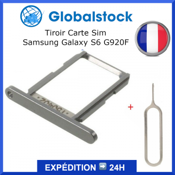 Tiroir Carte Sim Gris pour Samsung Galaxy S6 G920F G920 + Ejecteur