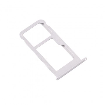 Tiroir carte sim pour Nokia 6.1 Plus Double sim argenté