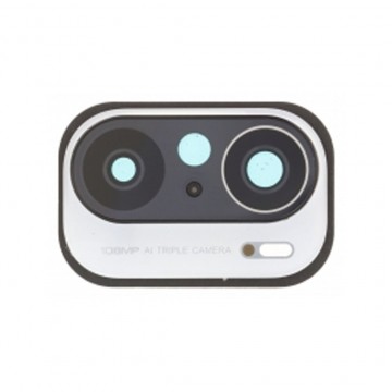 Lentille en verre caméra arrière pour Xiaomi Mi 11i Blanc avec châssis