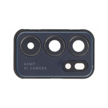 Lentille en verre caméra arrière pour Oppo Reno6 5G CPH2251 Noir avec Châssis