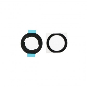 Bouton de retour en Caoutchouc avec joint adhésif de bouton pour iPad 10.2 2019 (iPad 7ème) Noir