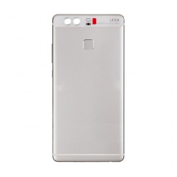 Vitre arrière (cache batterie) avec Nappe capteur d'empreinte pour Huawei P9 Argent + Logo