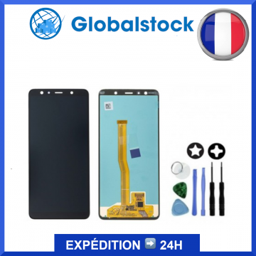 Ecran LCD + vitre tactile pour Samsung Galaxy A7 2018 (A750F) Noir OLED + Outils