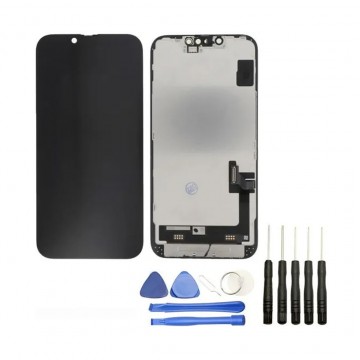 Ecran LCD + Vitre tactile pour iPhone 14 Noir + Outils