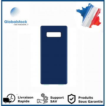 Vitre arrière pour Samsung Galaxy note 8 bleu