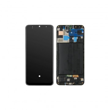 Ecran LCD + Vitre tactile sur châssis pour Samsung Galaxy A30s Noir + Outils