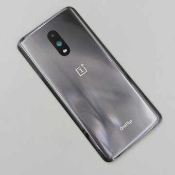 Vitre arrière ( Cache batterie) avec lentille camera pour OnePlus 7 Gris