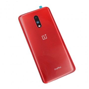 Vitre arrière pour OnePlus 7 Rouge avec lentille caméra