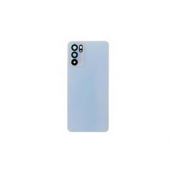 Vitre arrière pour Oppo Reno6 5G CPH2251 Bleu avec lentille caméra