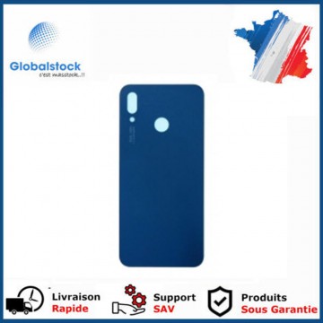 Vitre arrière (cache batterie) pour Huawei Nova 3 Bleu + Logo