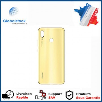 Vitre arrière (cache batterie) pour Huawei Nova 3 Jaune + Logo