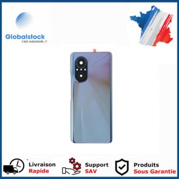 Vitre arrière avec Adhésif + Lentille camera + support pour Huawei Nova 9 SE Bleu + Logo