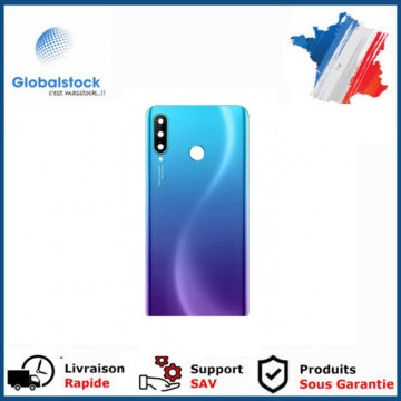 Vitre arrière pour Huawei nova 4e P30 lite 24M Bleu avec lentille caméra