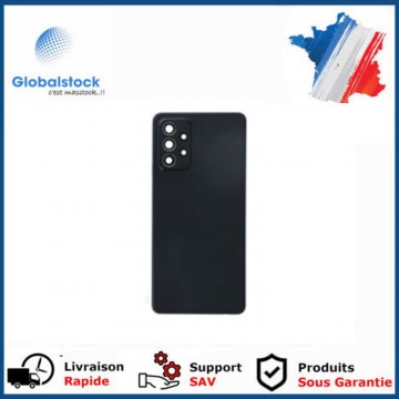 Vitre arrière pour Samsung Galaxy A72 A72 5G Noir avec lentille caméra