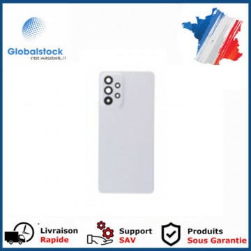 Vitre arrière pour Samsung Galaxy A73 5G Blanc avec lentille caméra
