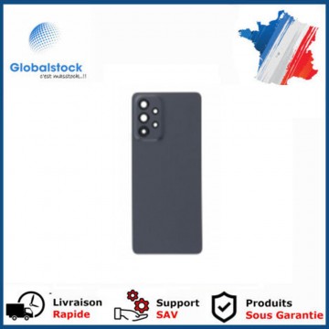Vitre arrière pour Samsung Galaxy A73 5G Gris avec lentille caméra