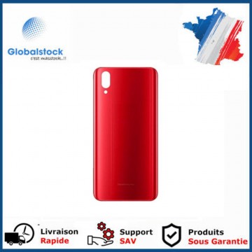Vitre arrière (cache batterie) avec Adhésif pour Vivo X21 Rouge