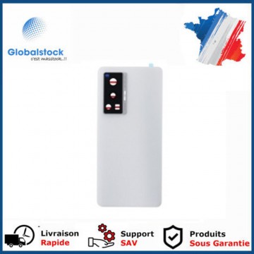 Vitre arrière pour Vivo X70 Pro Blanc avec lentille caméra