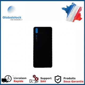 Vitre arrière ( Cache batterie) avec adhésive pour Huawei P20 Noir