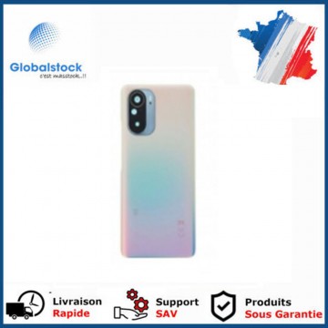 Vitre arrière ( Cache batterie) avec lentille + adhésive pour Xiaomi Mi 11i Argent