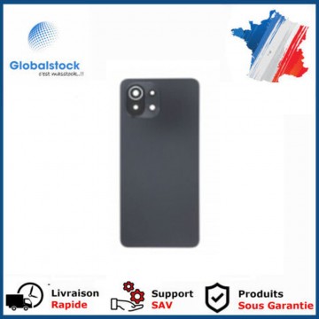 Vitre arrière avec lentille+adhésive pour Xiaomi Mi 11 Lite 5G/11 Lite 5G NE Noir