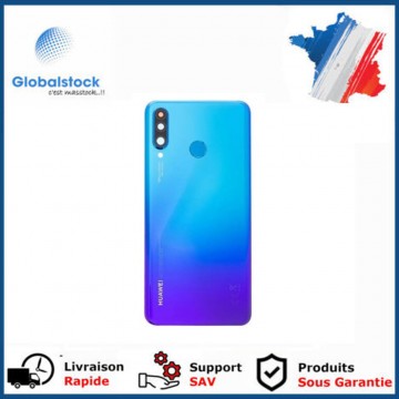 Vitre arrière pour Huawei P30 Lite Bleu avec lentille caméra
