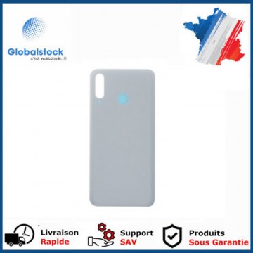 Vitre arrière (cache batterie) avec Adhésif pour Huawei P30 lite 48M MAR-L01A/L21A/LX1A Blanc + Logo