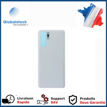 Vitre arrière (cache batterie) avec Adhésif pour Huawei P30 Pro Perle Blanc