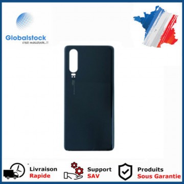 Vitre arrière (cache batterie) avec Adhésif pour Huawei P30 Noir + Logo