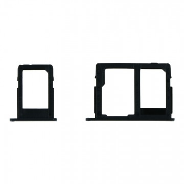 Tiroir de carte sim pour Samsung Galaxy J7 Prime 2 Dual Card Noir