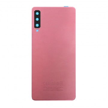 Vitre arrière pour Samsung Galaxy A7 2018 (A750F) Rose avec lentille caméra