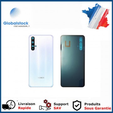 Vitre arrière pour Huawei Honor 20 Pro Blanc avec lentille caméra