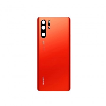 Vitre arrière avec Adhésif + Lentille camera + support pour Huawei P30 Pro Orange