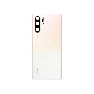 Vitre arrière pour Huawei P30 Pro Blanc Perle avec lentille caméra
