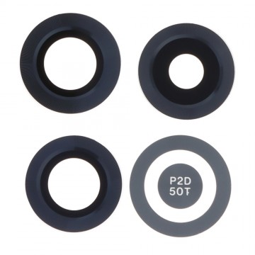 Lentille Caméra Arrière pour OnePlus 10 Pro (4pcs) Sans Châssis Noir