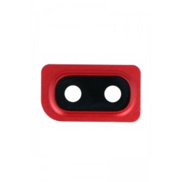 Lentille Caméra Arrière pour Samsung Galaxy A10 Avec Châssis Rouge
